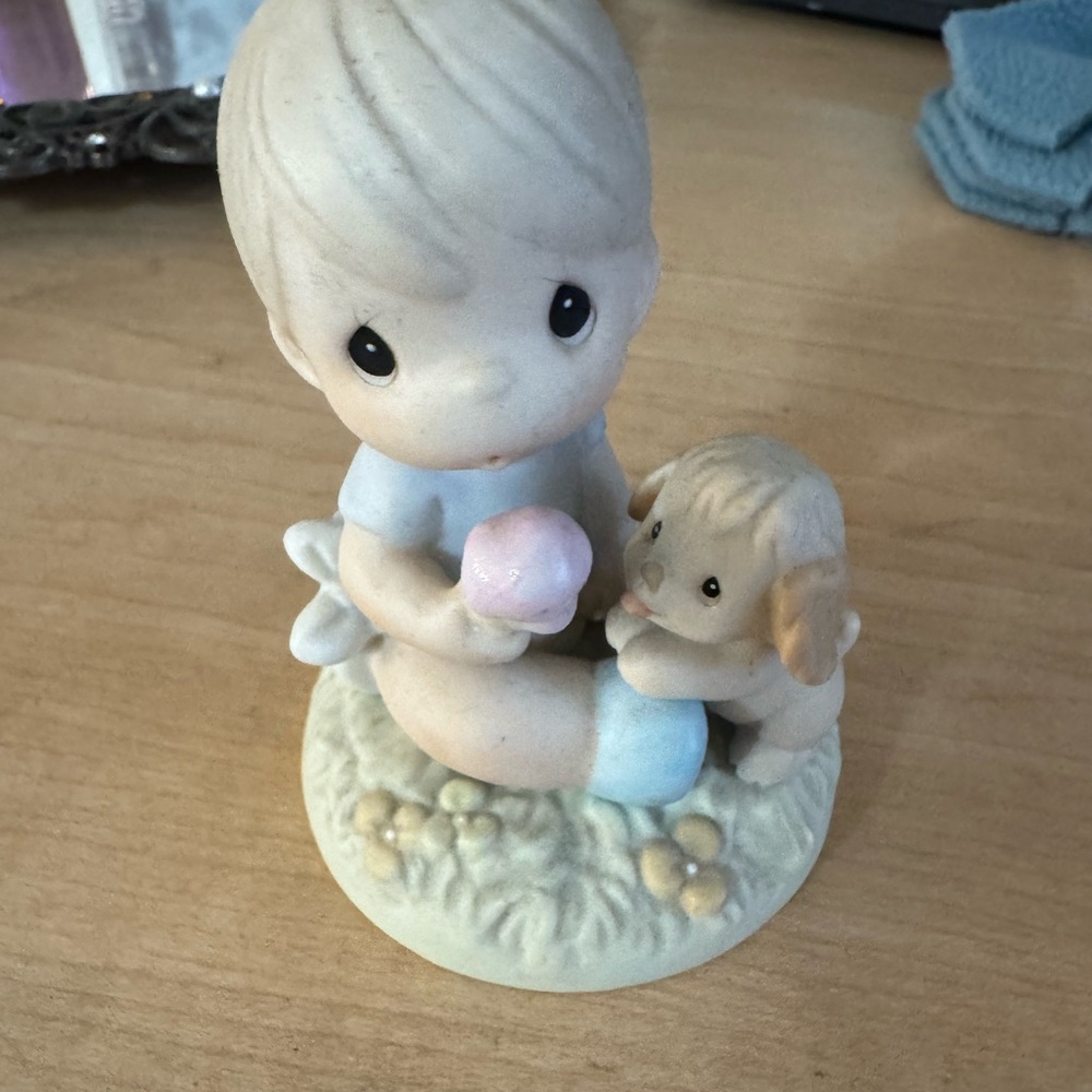 Enesco Child and Puppy Figurine precious moments